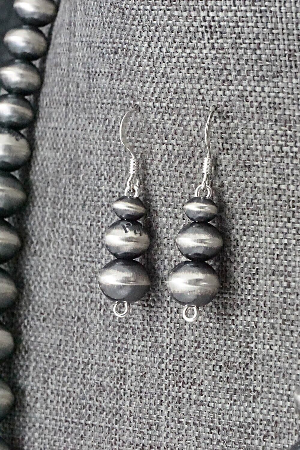 Navajo Pearl Sterling Silver Necklace Set - Preston Haley