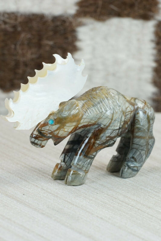 Moose Zuni Fetish Carving - Jonas Hastito