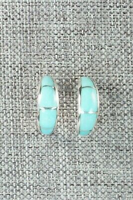 Turquoise & Sterling Silver Earrings - Philbert Chavez