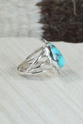 Turquoise & Sterling Silver Ring - Samuel Yellowhair - Size 6.75