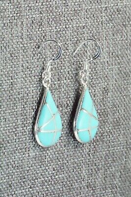 Turquoise & Sterling Silver Earrings - Laurie Kallestewa - High Lonesome Trading