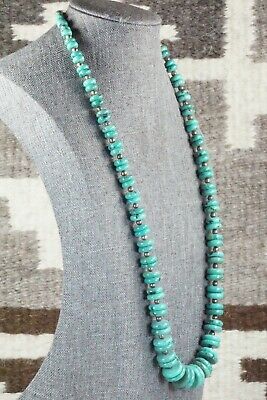 Turquoise & Sterling Silver Necklace - Navajo