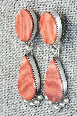 Spiny Oyster & Sterling Silver Earrings - Selina Warner