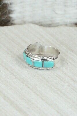 Turquoise & Sterling Silver Ring - Jessica Chavez - Size 4.5