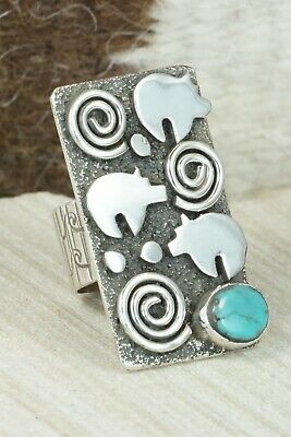 Turquoise & Sterling Silver Ring - Alex Sanchez - Size 4.5