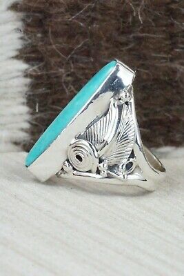 Turquoise & Sterling Silver Ring - Darrell Morgan - Size 6