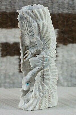 Eagle Zuni Fetish Carving - Jerrold Lahaleon - High Lonesome Trading