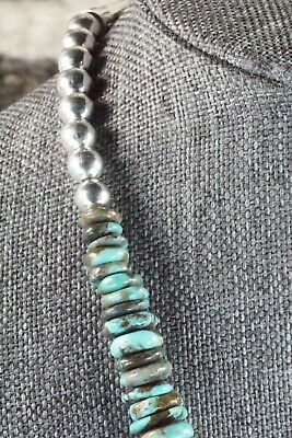 Turquoise & Sterling Silver Necklace - Navajo