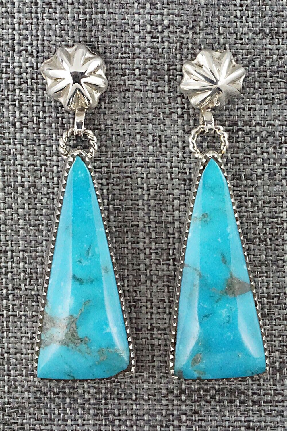 Turquoise & Sterling Silver Earrings - Gregg Yazzie