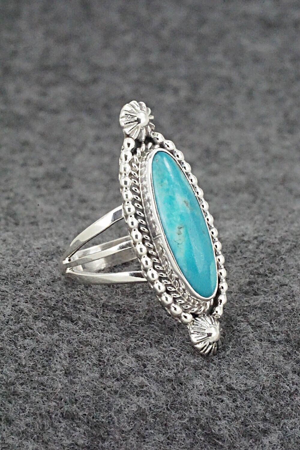 Turquoise & Sterling Silver Ring - Samuel Yellowhair - Size 6