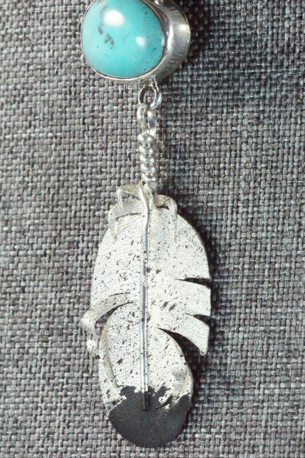 Navajo Turquoise & Sterling Silver Pendant - Ernest Rangel