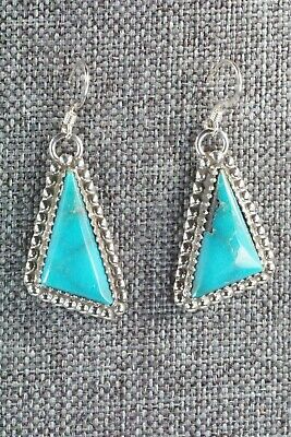 Turquoise & Sterling Silver Earrings - Alvin Joe