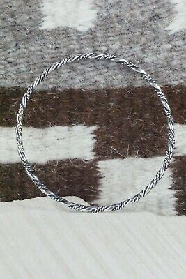 Navajo Sterling Silver Bangle - Elaine Tahe