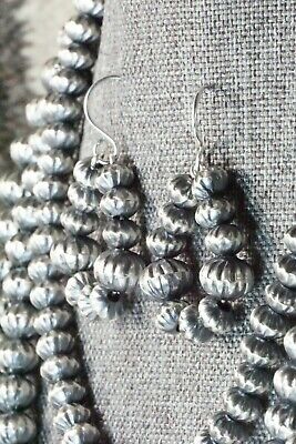 Sterling Silver Navajo Pearl Necklace & Earrings - Tonisha Haley - High Lonesome Trading