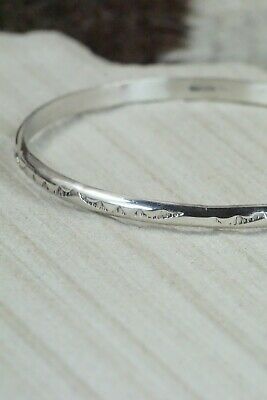 Navajo Sterling Silver Bangle - Elaine Tahe