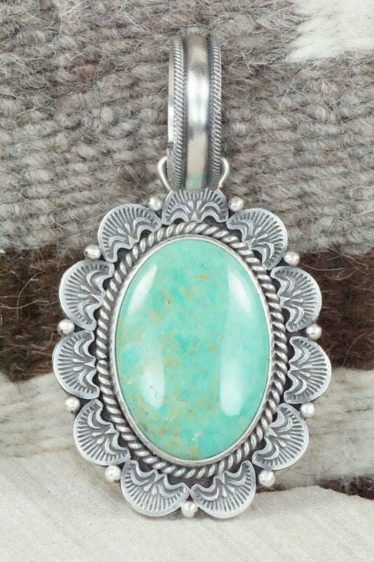 Turquoise and Sterling Silver Pendant - Michael Calladitto