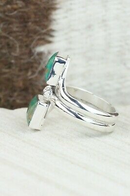 Turquoise & Sterling Silver Ring - Bobby Platero - Size 8