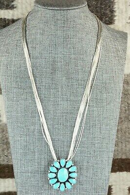 Kingman Turquoise & Liquid Silver Necklace - Greg Yazzie