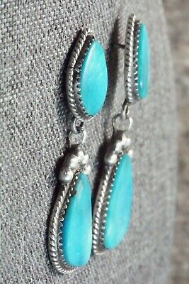 Turquoise & Sterling Silver Earrings - Selina Warner - High Lonesome Trading