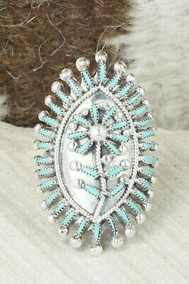 Turquoise & Sterling Silver Ring - Vincent Johnson - Size 9