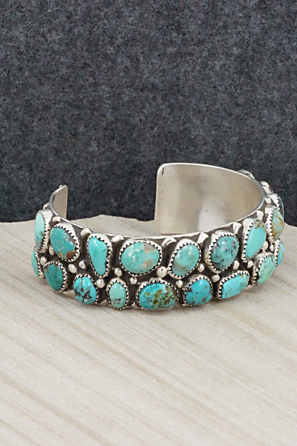 Turquoise & Sterling Silver Bracelet - Priscilla Reeder