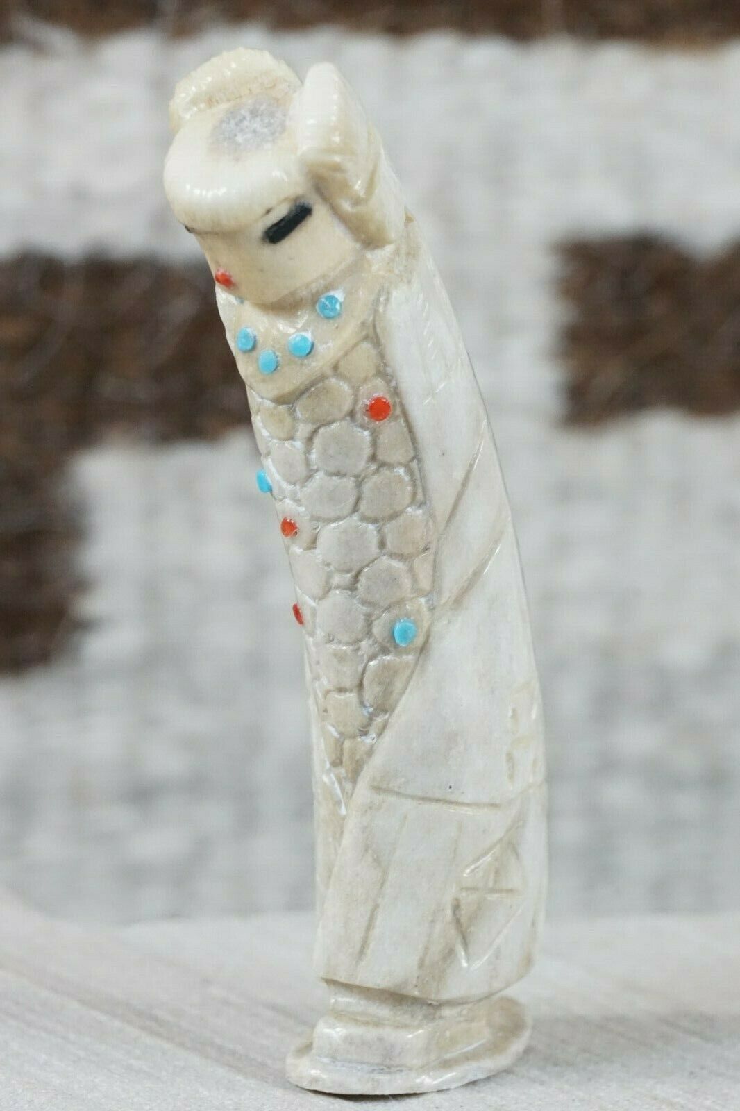 Corn Maiden Zuni Fetish Carving - Derrick Kaamasee - High Lonesome Trading