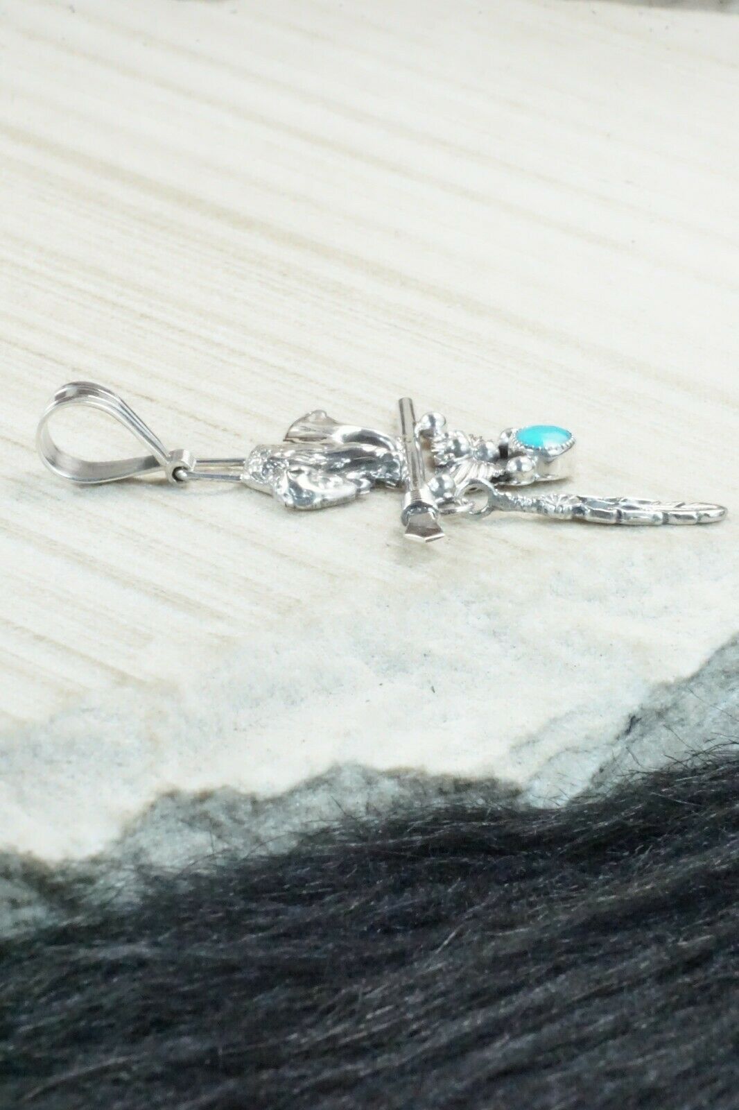 Turquoise & Sterling Silver Pendant - Davey Morgan