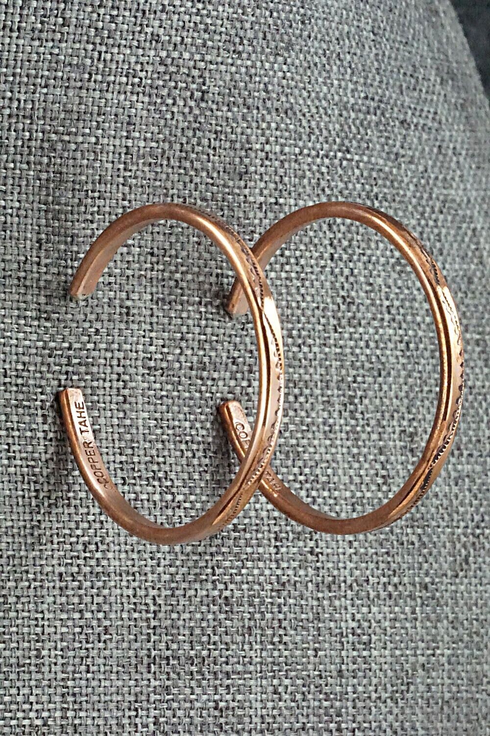 Copper Hoop Earrings - Elaine Tahe
