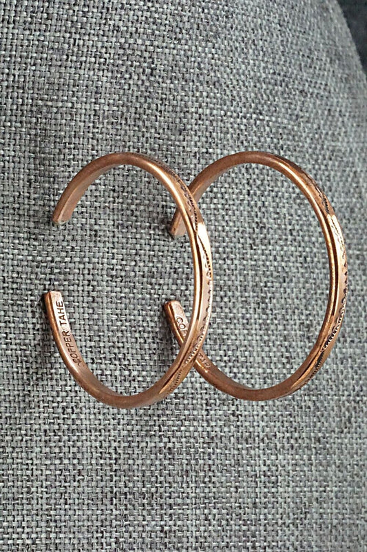 Copper Hoop Earrings - Elaine Tahe