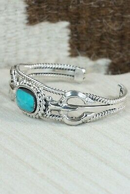 Navajo Turquoise & Sterling Silver Bracelet - Bobby Platero