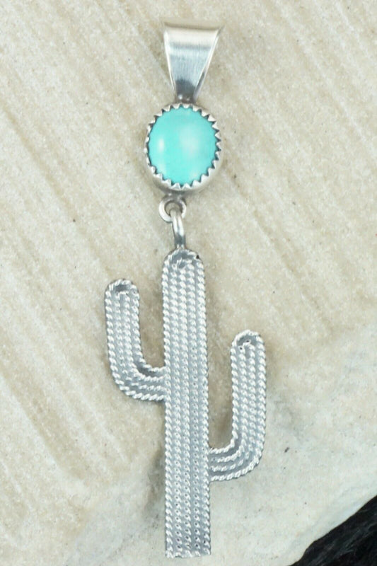 Turquoise and Sterling Silver Pendant - Annie Spencer