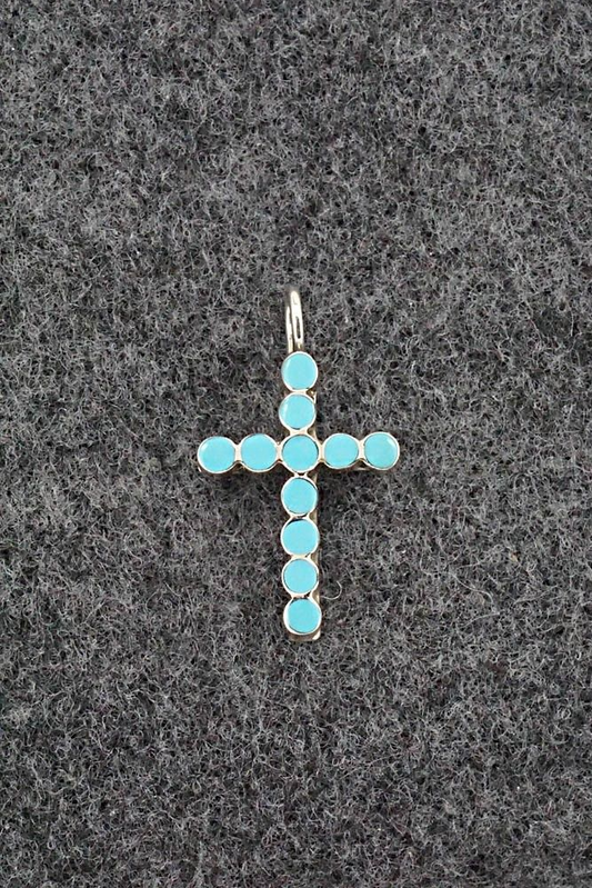 Turquoise & Sterling Silver Pendant - Rupert Shetima