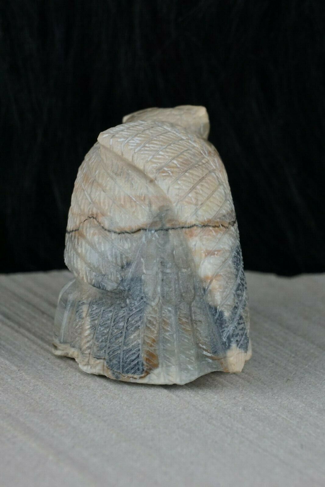 Owl Zuni Fetish Carving - Derrick Kaamasee - High Lonesome Trading