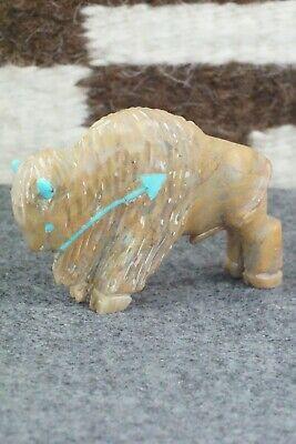 Buffalo Zuni Fetish Carving - Andres Quandelacy - High Lonesome Trading