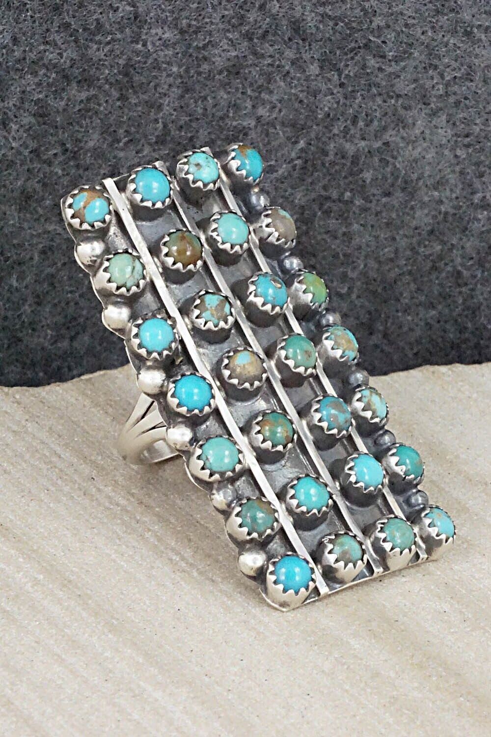 Turquoise & Sterling Silver Ring - Roberta Begay - Size 7
