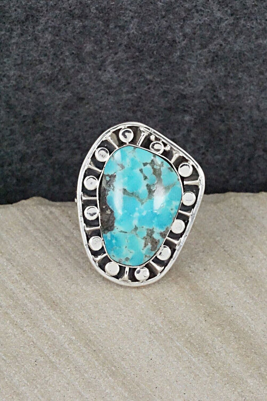 Turquoise & Sterling Silver Ring - Jimson Belin - Size 8