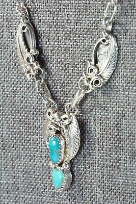 Navajo Turquoise and Sterling Silver Necklace - Roger Pino