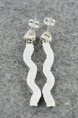 Turquoise & Sterling Silver Earrings - Zuni