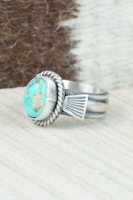 Turquoise and Sterling Silver Ring - Michael Calladitto - Size 6.75