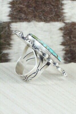 Turquoise & Sterling Silver Ring - Tom Lewis - Size 7.5