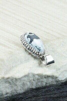 White Buffalo & Sterling Silver Pendant - Alvin Joe