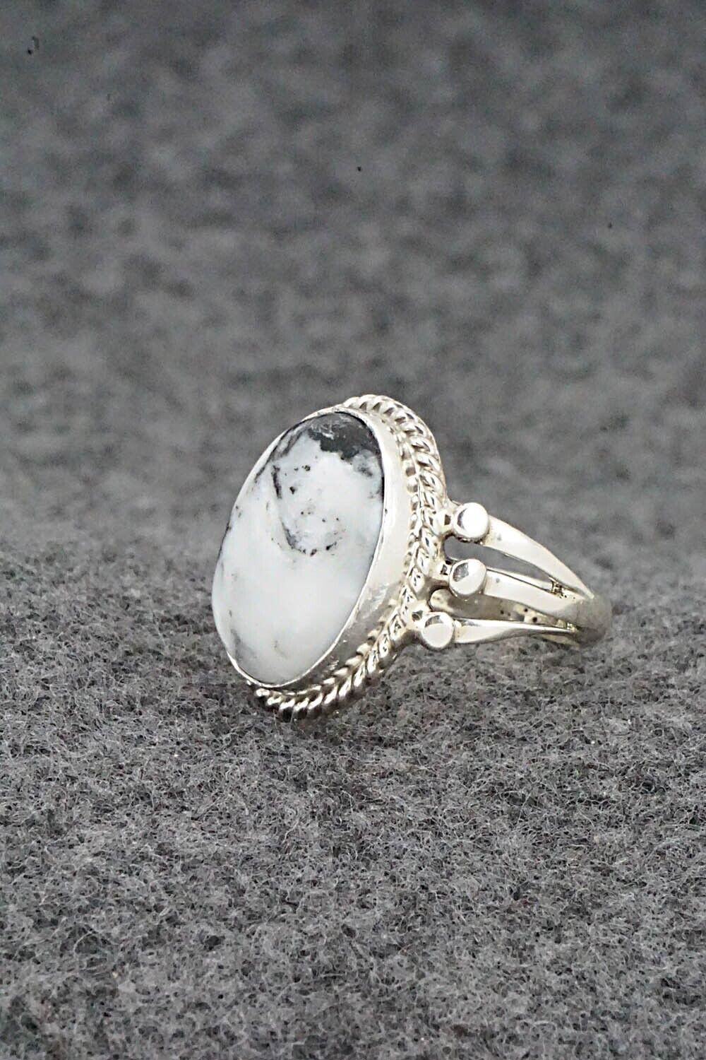 White Buffalo & Sterling Silver Ring - Grace Kenneth - Size 5