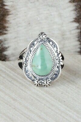 Turquoise & Sterling Silver Ring - Irvin Tsosie - Size 6.5