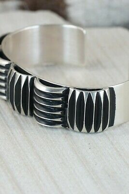 Navajo Sterling Silver Bracelet - Leander Tahe
