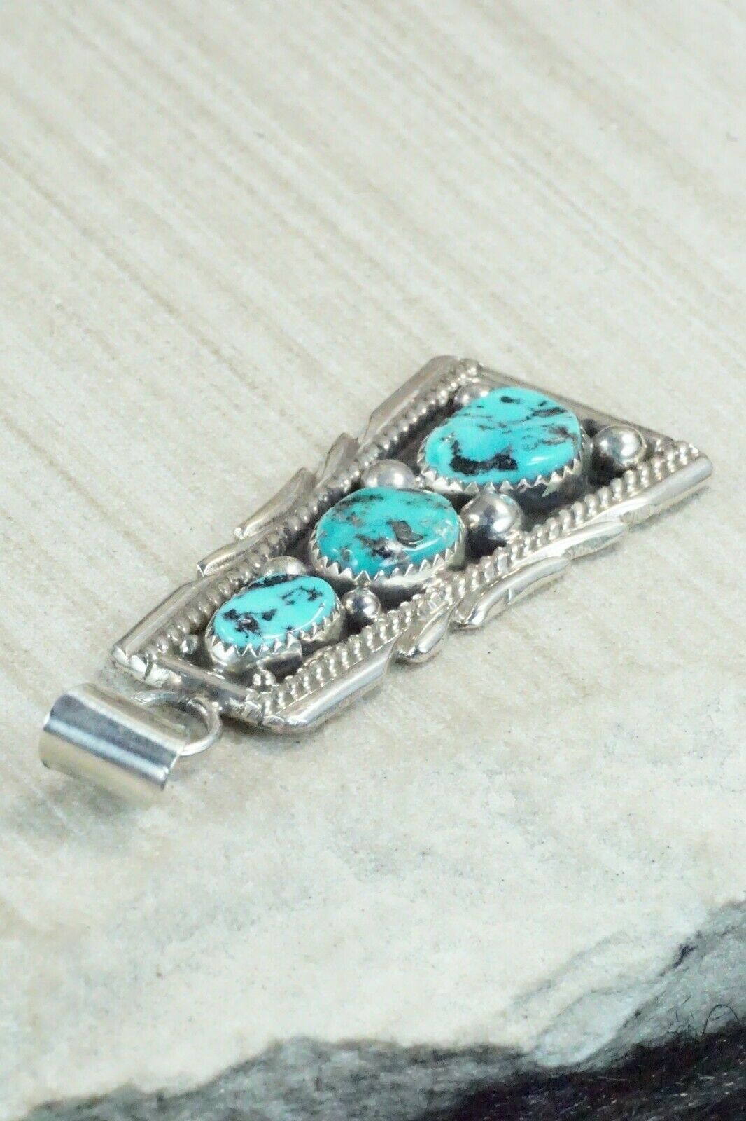 Turquoise & Sterling Silver Pendant and Earrings - Anthony Brown