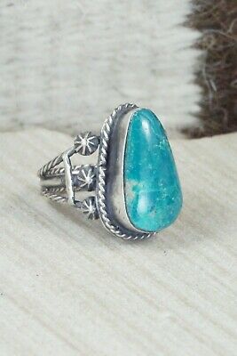 Turquoise & Sterling Silver Ring - Samuel Yellowhair - Size 6.5