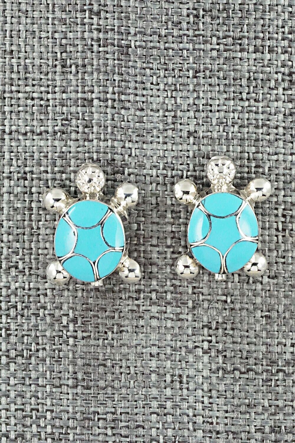Turquoise & Sterling Silver Earrings - Amielda Peynetsa