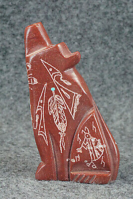 Wolf Zuni Fetish Carving - Adrian Cachini