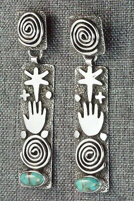 Turquoise & Sterling Silver Earrings - Alex Sanchez - High Lonesome Trading