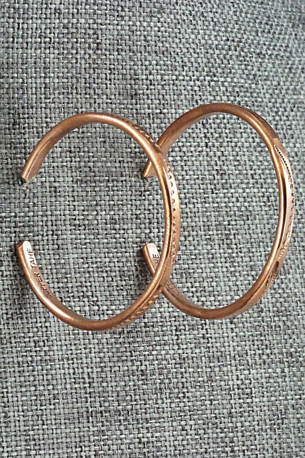 Copper Hoop Earrings - Elaine Tahe